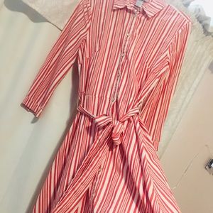 H&M orange striped summer dress